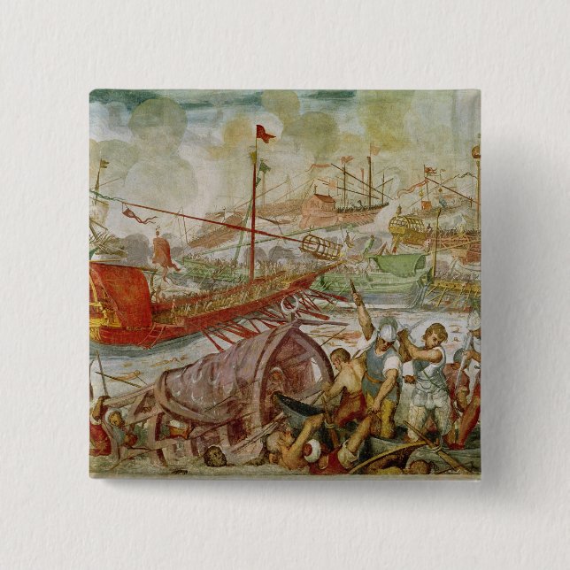 The Battle of Lepanto, October 1571, 1600 Pinback Button (Front)