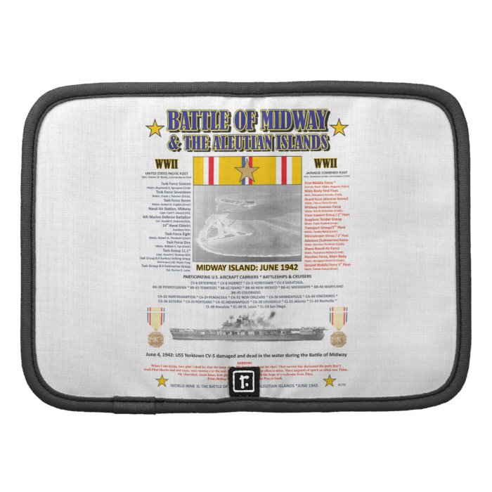 THE BATTLE OF MIDWAY & ALEUTIAN ISLAND WW II FOLIO PLANNER