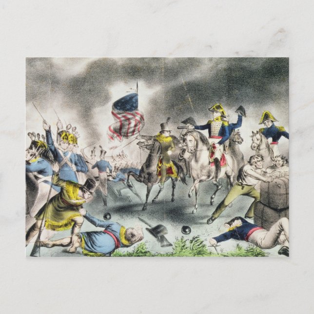 The Battle of New Orleans, pub.Nathaniel Currier Postcard (Front)