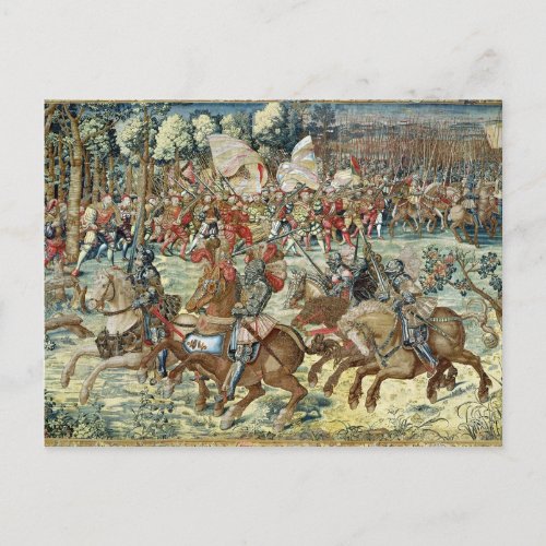 The Battle of Pavia The Advance of Charles V Postcard