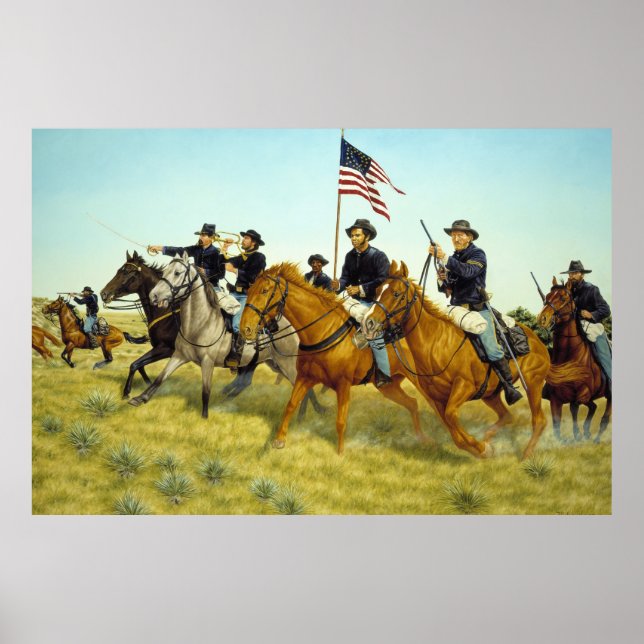 The Battle of Prairie Dog Creek by Ralph Heinz Poster (Front)