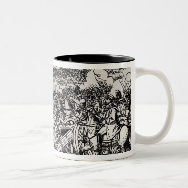 The Battle of Sadowa, 3rd July 1866 Two-Tone Coffee Mug (Right)
