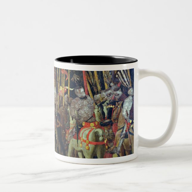 The Battle of San Romano in 1432, c.1456 Two-Tone Coffee Mug (Right)