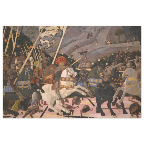 The Battle of San Romano Medieval War Painting Tissue Paper
