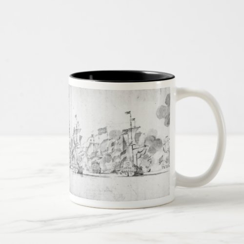 The Battle of Solebay 28th May 1672 Two_Tone Coffee Mug