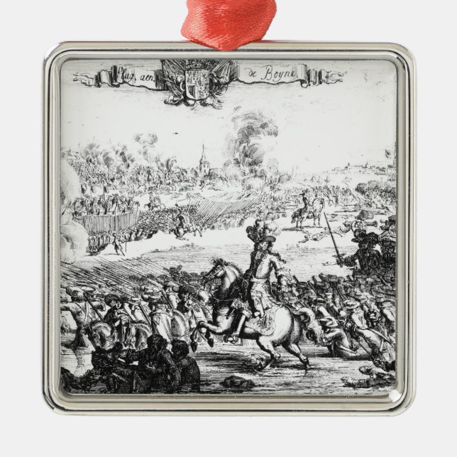 The Battle of the Boyne, July 1st 1690 Metal Ornament (Front)