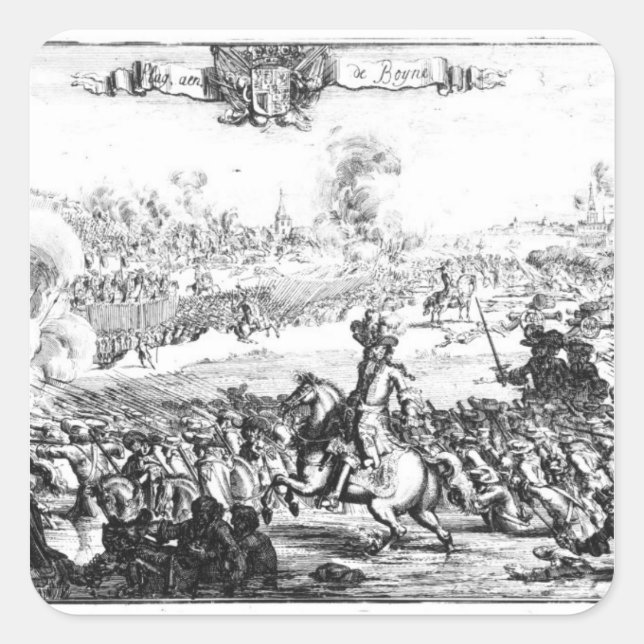 The Battle of the Boyne, July 1st 1690 Square Sticker (Front)