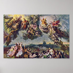 The Battle Of The Huns By Wilhelm Von Kaulbach Poster