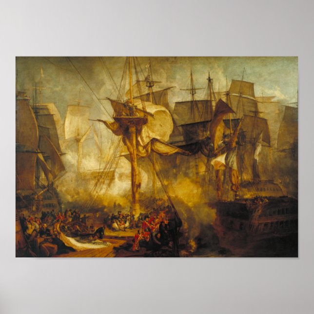 The Battle of Trafalgar 1806 J. M. William Turner Poster (Front)
