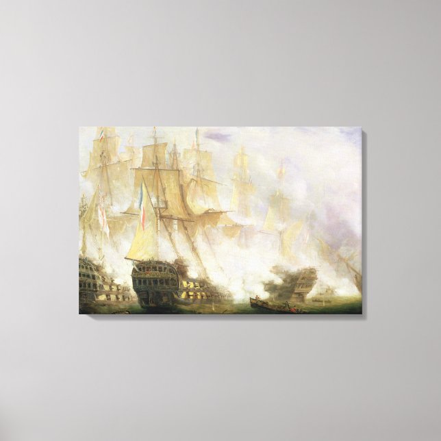 The Battle of Trafalgar, c.1841 (oil on canvas) Canvas Print (Front)