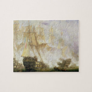 The Battle of Trafalgar, c.1841 (oil on canvas) Jigsaw Puzzle