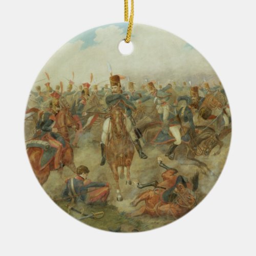 The Battle of Waterloo June 18th 1815 wc on pap Ceramic Ornament