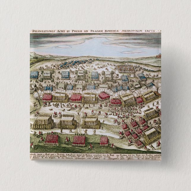 The Battle of White Mountain , 8th November 1620 Pinback Button (Front)