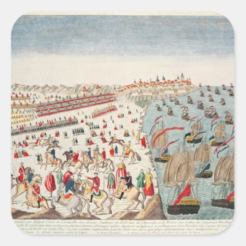 The Battle of Yorktown 19th October 1781 Square Sticker