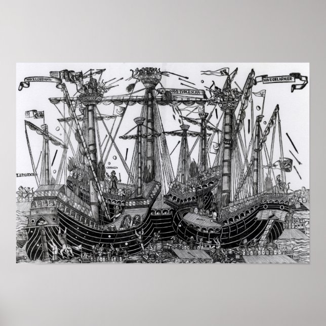 The Battle of Zonchio in 1499 Poster (Front)