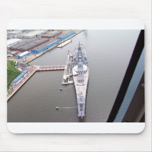 The battleship New Jersey from above Mouse Pad