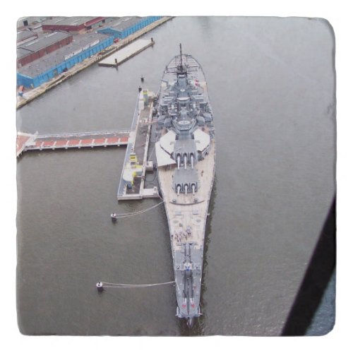 The battleship New Jersey from above   Trivet