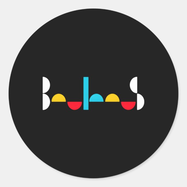 The Bauhaus School 1919 1933 Classic Round Sticker (Front)
