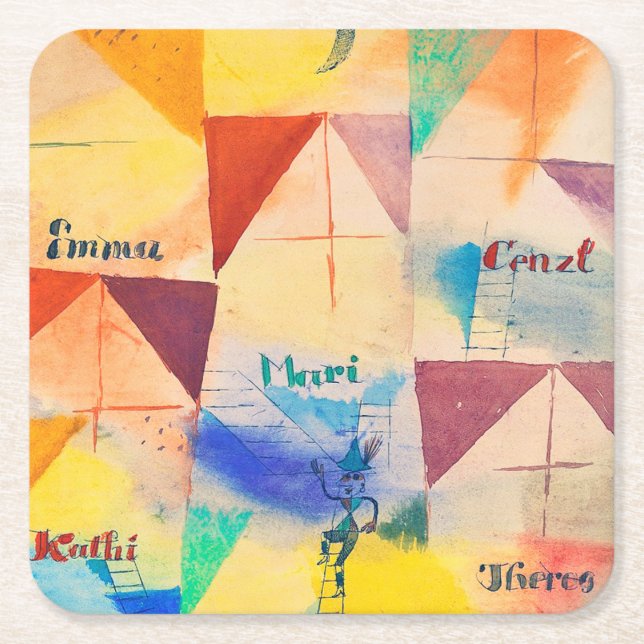 The Bavarian Don Giovanni, Klee Square Paper Coaster (Front)