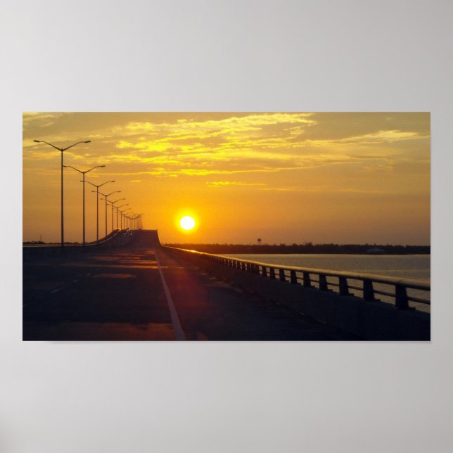 The Bay Bridge at Sunset Poster (Front)