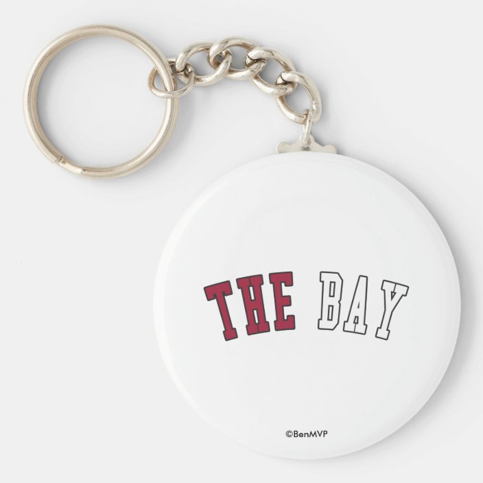 The Bay in California State Flag Colors Keychain