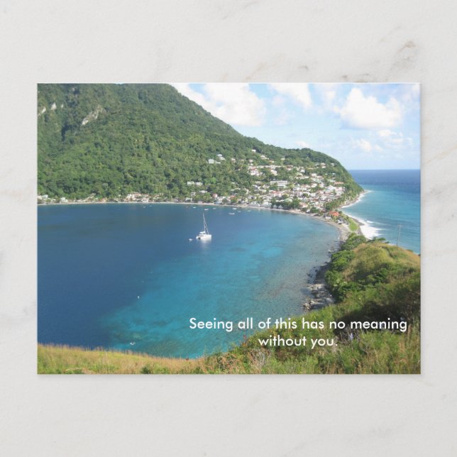 The bay of Dominica Postcard (Front)