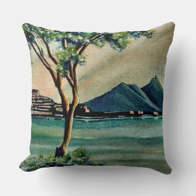 The Bay Of Naples Italy Throw Pillow (Front)