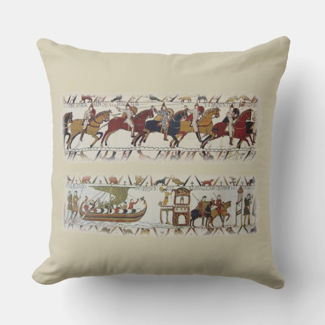 The Bayeux Tapestry a2 Throw Pillow (Front)