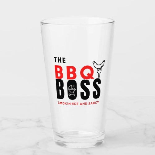 The BBQ Boss Fathers Day Glass Cup