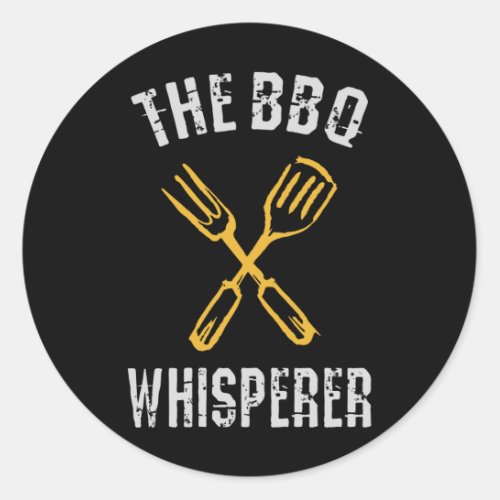 The BBQ Whisperer Classic Round Sticker