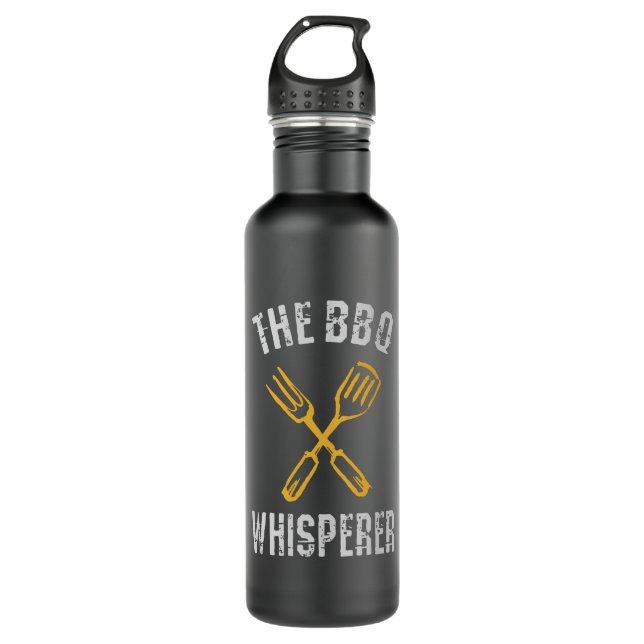The BBQ Whisperer Stainless Steel Water Bottle (Front)