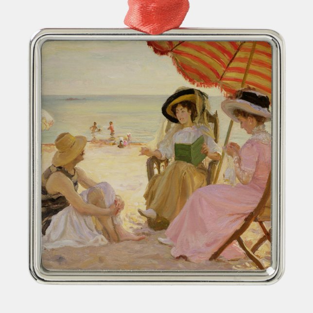 The Beach, 1929 Metal Ornament (Front)