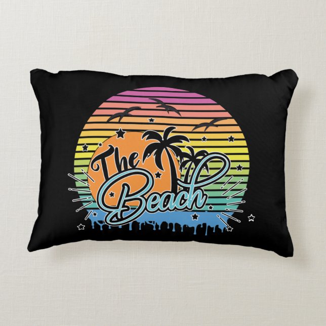 The Beach Accent Pillow (Back)