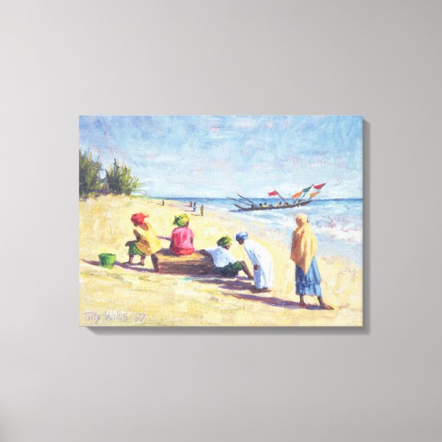 The Beach at Abene Senegal 1997 Canvas Print (Front)