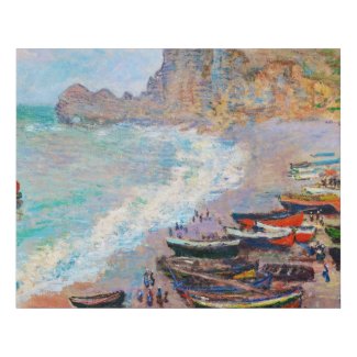 The Beach at Etretat Claude Monet Canvas Print