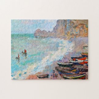 The Beach at Etretat Claude Monet Jigsaw Puzzle