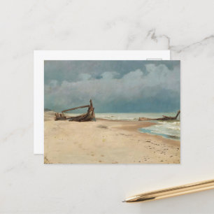 The beach at Højen by P.S. Krøyer, Art  Postcard