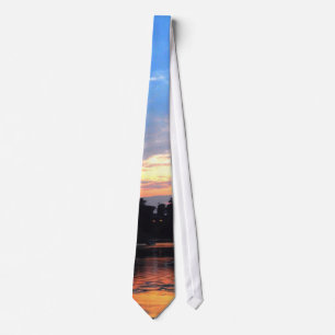 The Beach at Sunset Neck Tie