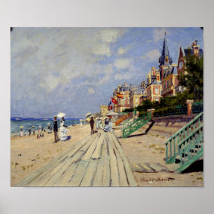 The Beach at Trouville - Claude Monet Poster