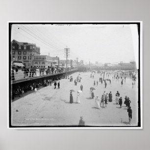 The Beach, Atlantic City, New Jersey,  c1905 Poster
