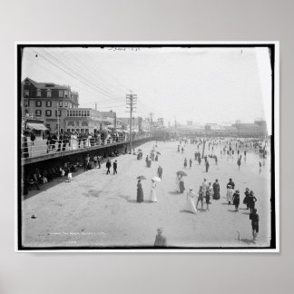 The Beach, Atlantic City, New Jersey, c1905 Poster