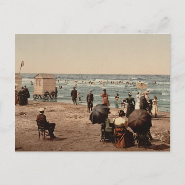 The beach, Blankenberghe, Belgium Postcard (Front)
