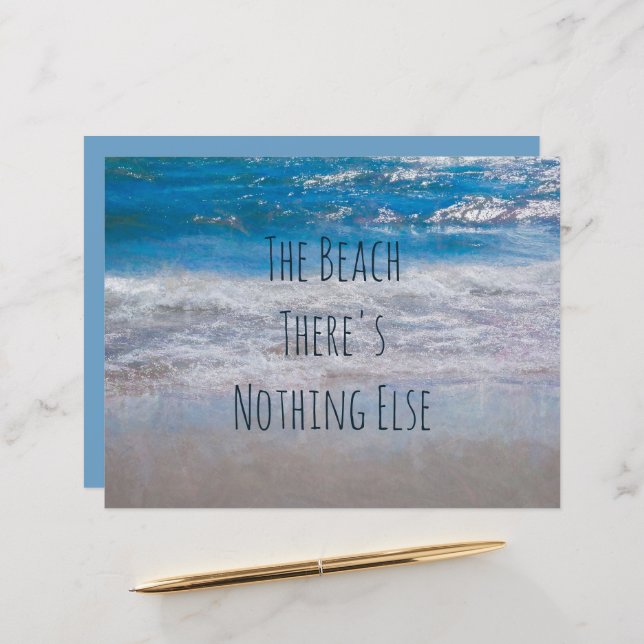 The Beach Blue White Tropical Ocean Waves Coastal (Front/Back In Situ)