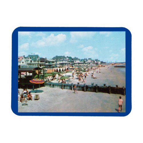 The Beach Cape May NJ Vintage Postcard Magnet