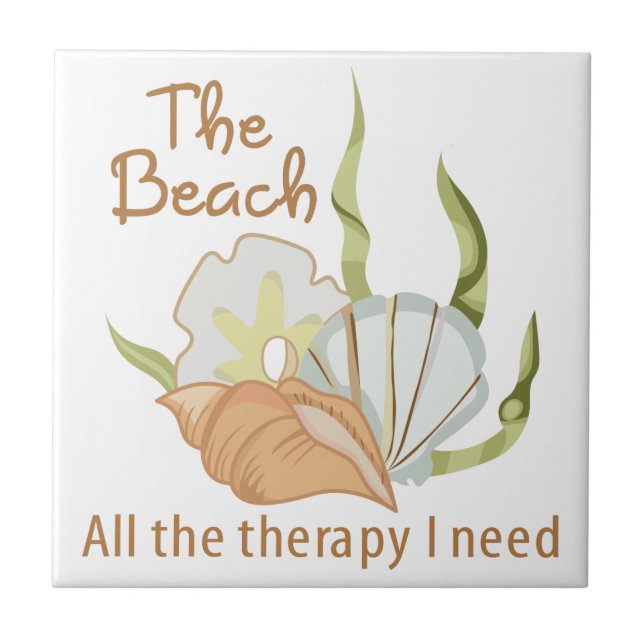 The Beach Ceramic Tile (Front)