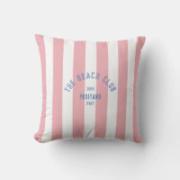 The Beach Club Crest Pink Cabana Stripe