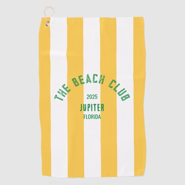 The Beach Club - Jupiter Florida - Custom Design Golf Towel (Front)