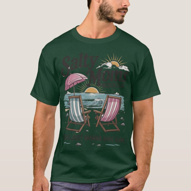 The Beach Club Salty Mom gift T-Shirt (Front)