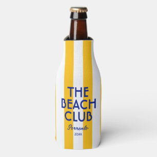 The Beach Club Sorrento Yellow Cabana Stripe Bottle Cooler