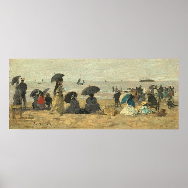 The Beach - Eugène Boudin Fine Art Poster (Front)